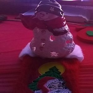Snowman and stocking